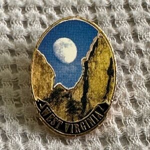 West Virginia Moon Landscape Pin